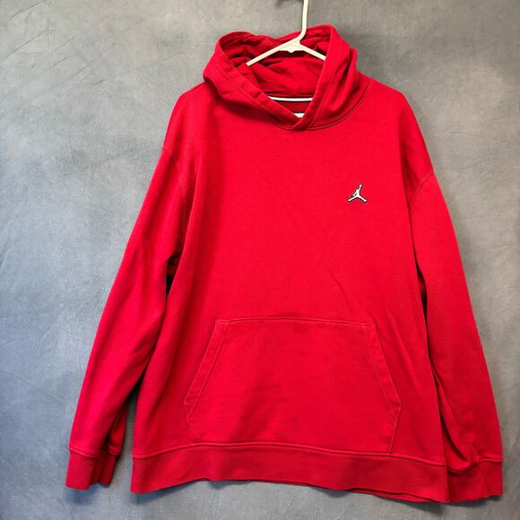 Jordan Hoodie Men's XL Pullover Jumper Sweatshirt Red Athletic Skater Streetwear - Picture 1 of 9